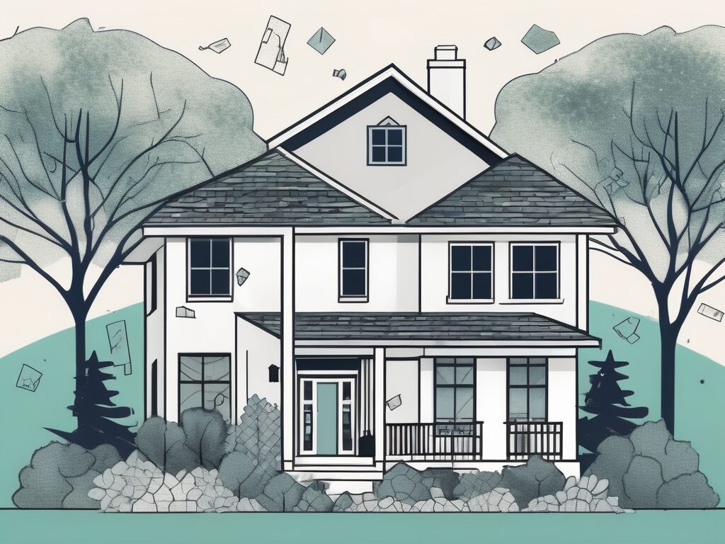 A house with a large price tag attached