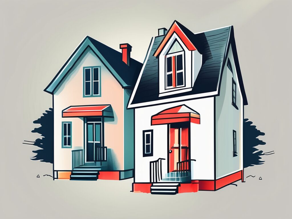 Two contrasting houses