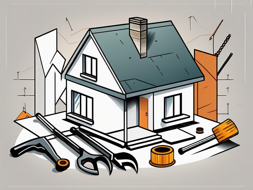 A new build house with a price tag hanging off it