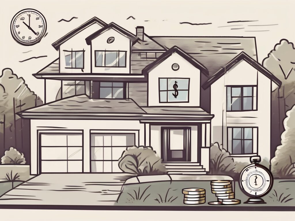 A house with a sold sign in the front yard