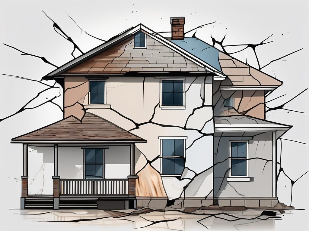 A house with various signs of repair needs