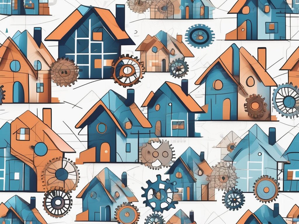 A variety of houses grouped together