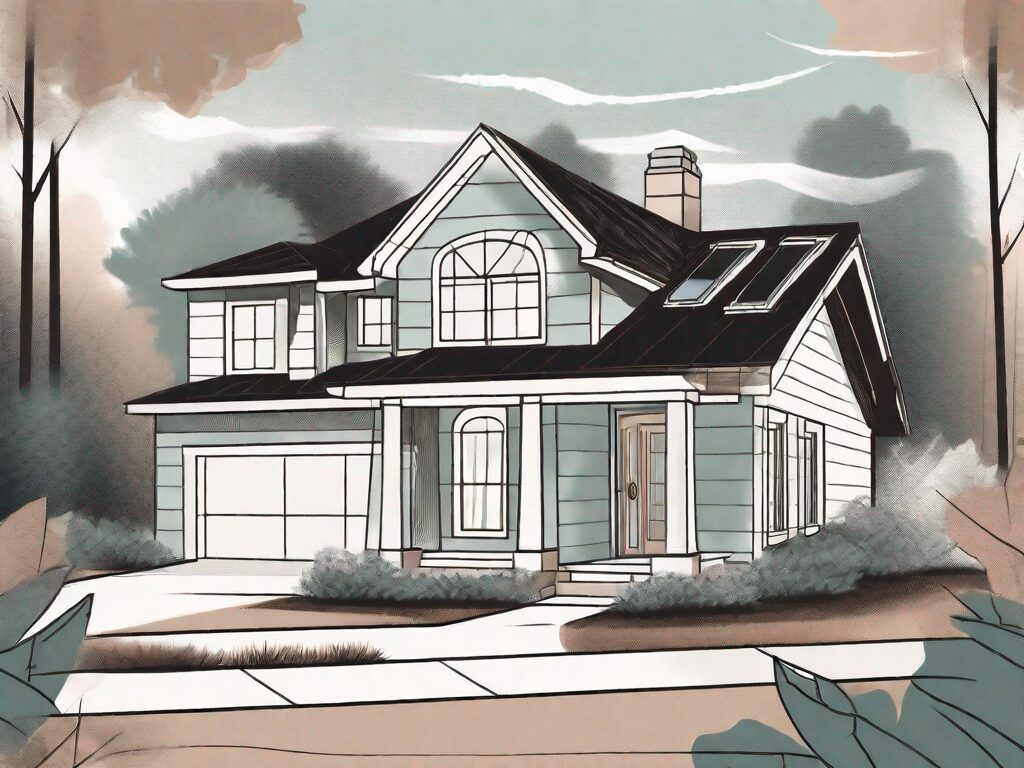 A typical orlando home with a magnifying glass hovering over it