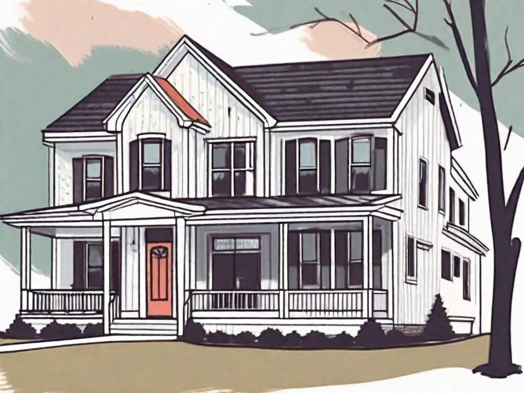 A traditional new jersey house with a large