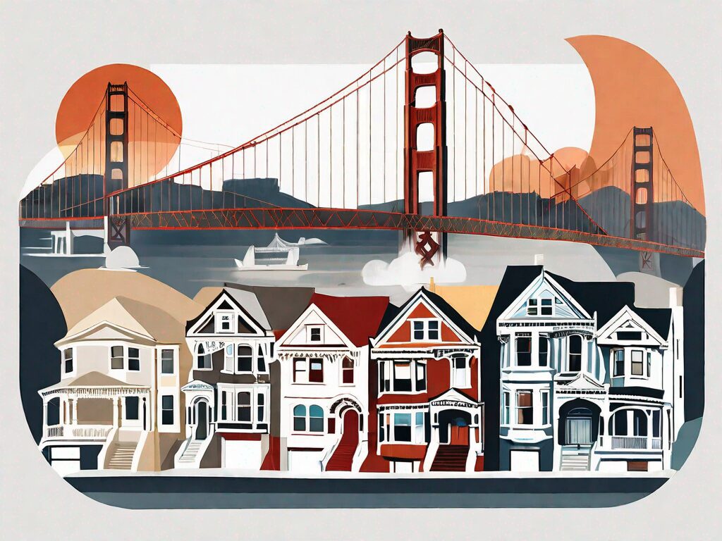 Several iconic san francisco landmarks