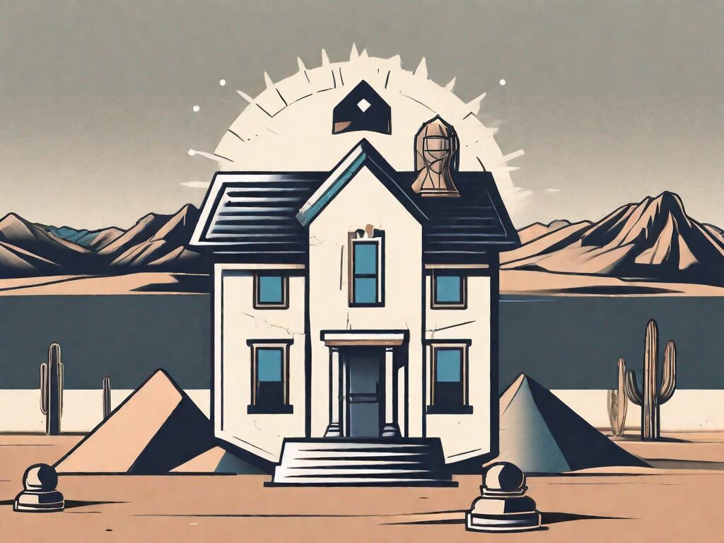 A house with a protective shield around it