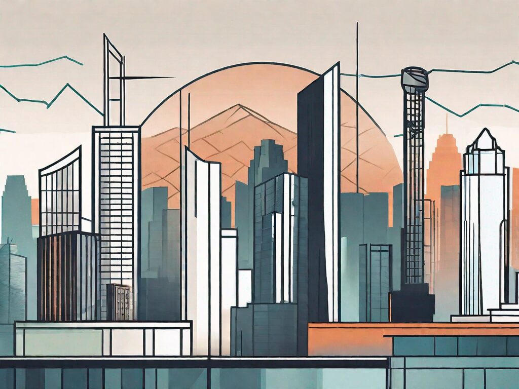 Several stylized buildings representing different mls companies