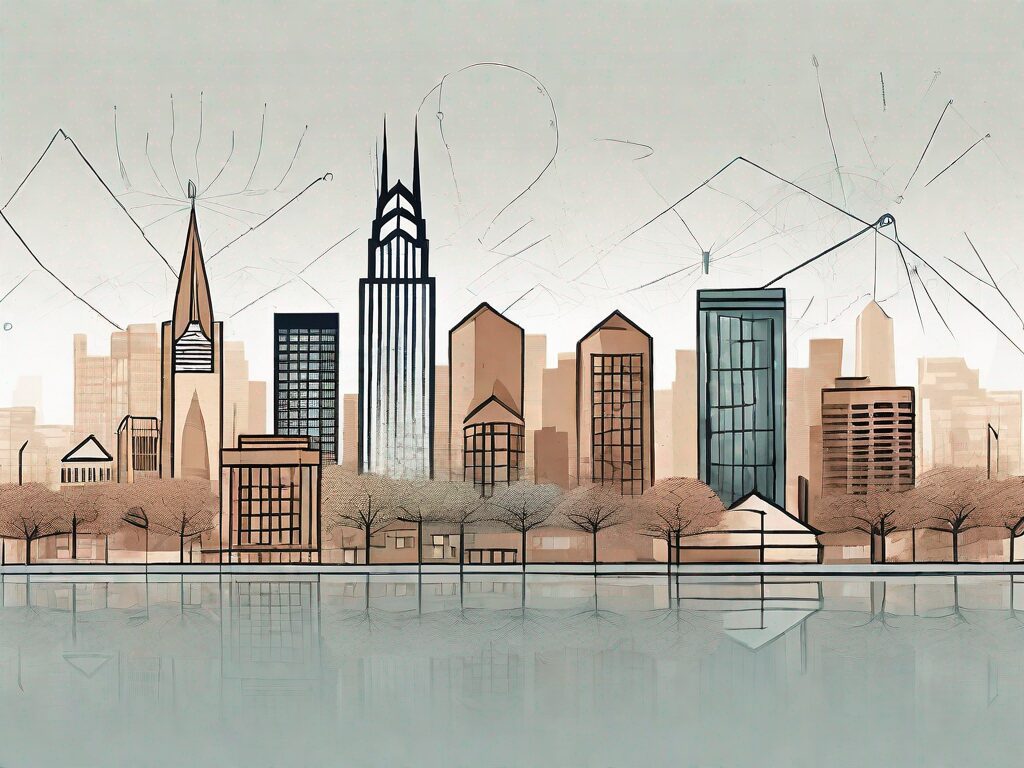 A stylized louisville skyline