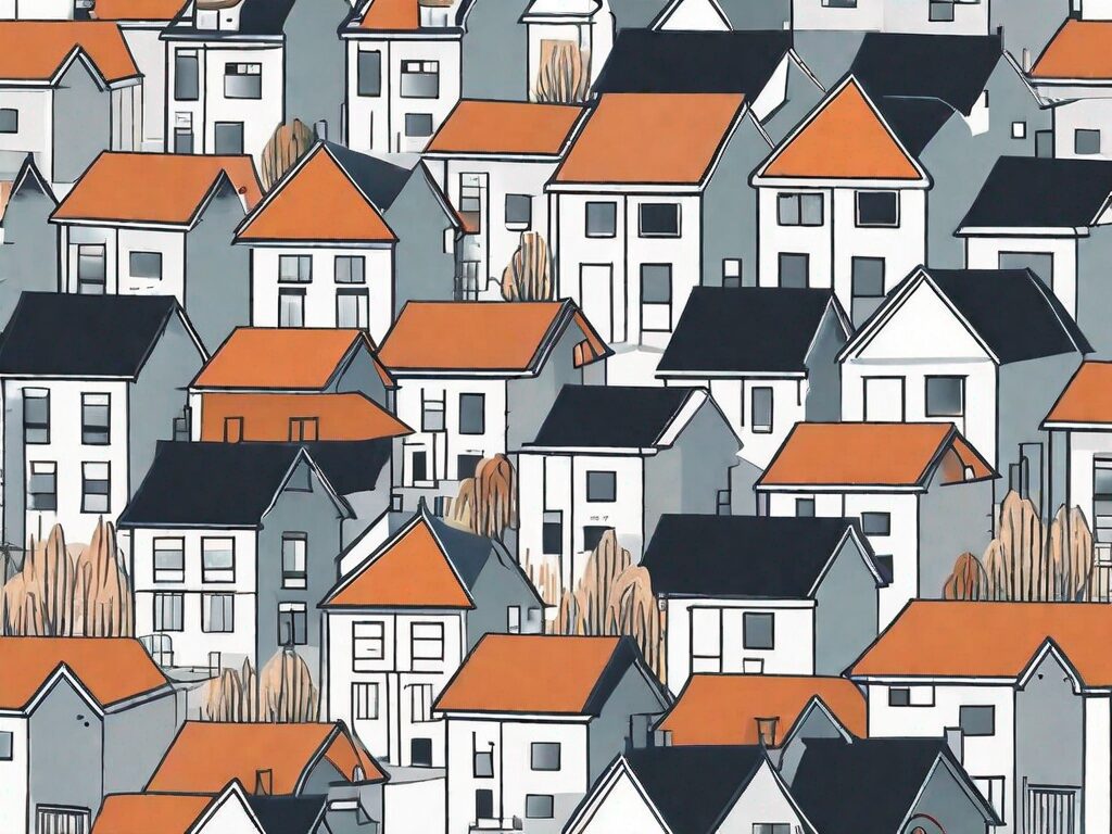 Several distinct houses lined up