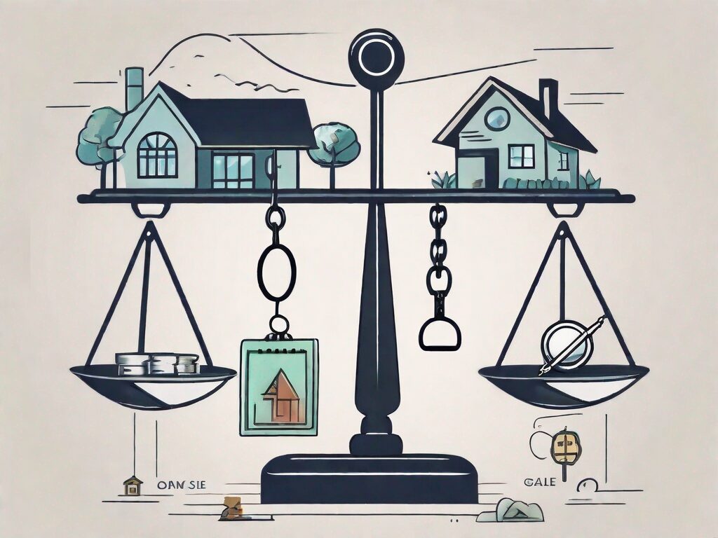 A balanced scale with a house on one side and a checklist on the other