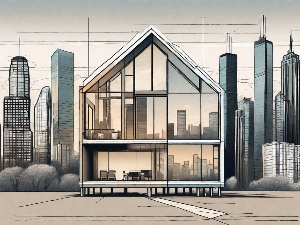 A partially constructed house with various sections labeled with dollar signs