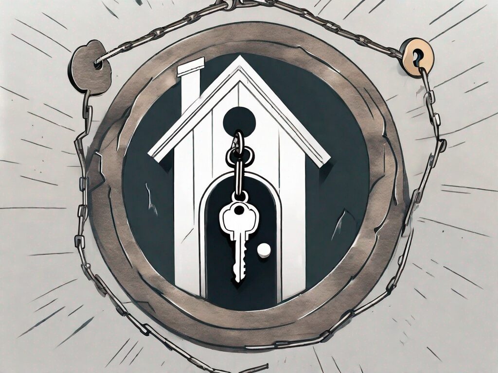 A house with a key in the keyhole