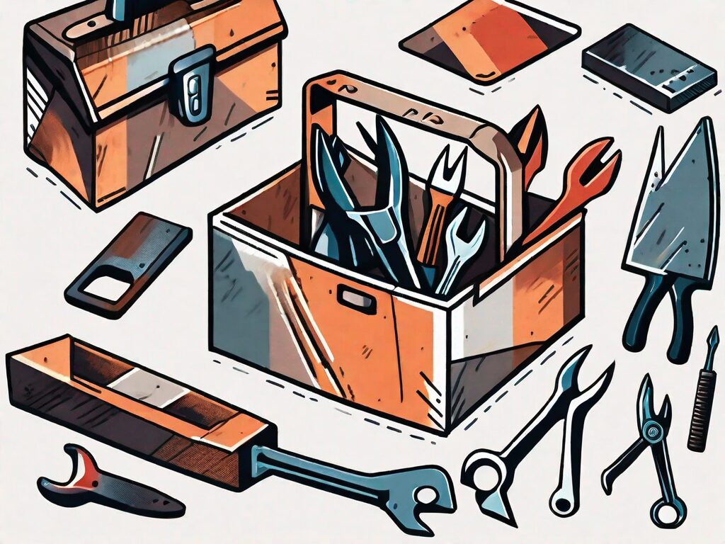 A toolbox with eight distinct tools symbolizing the different strategies