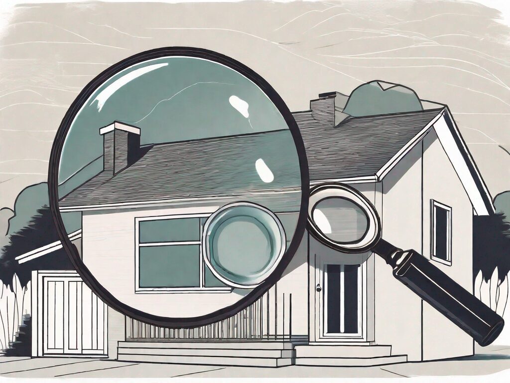 A house with a magnifying glass over it