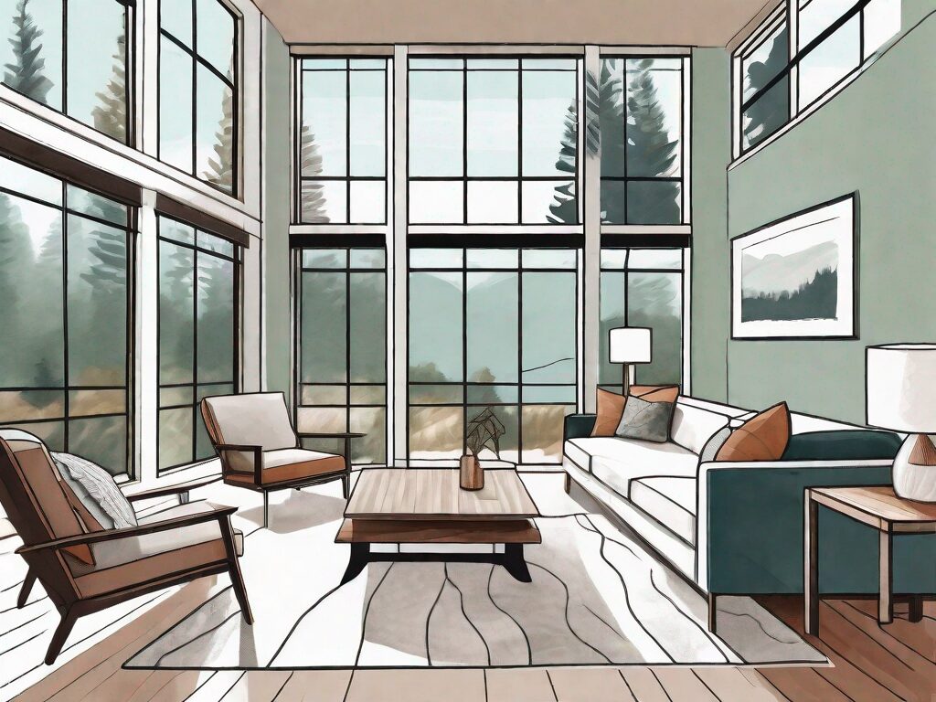 A beautifully staged home interior in oregon