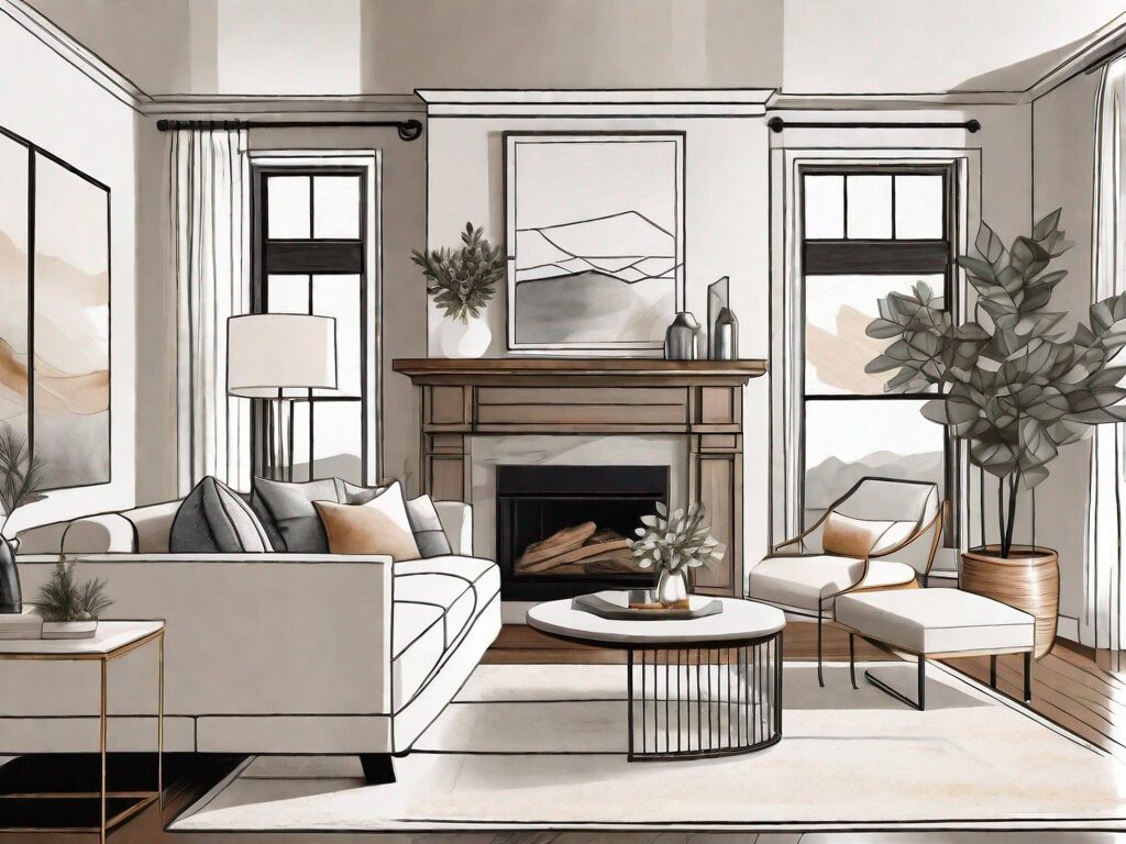 A beautifully staged home interior