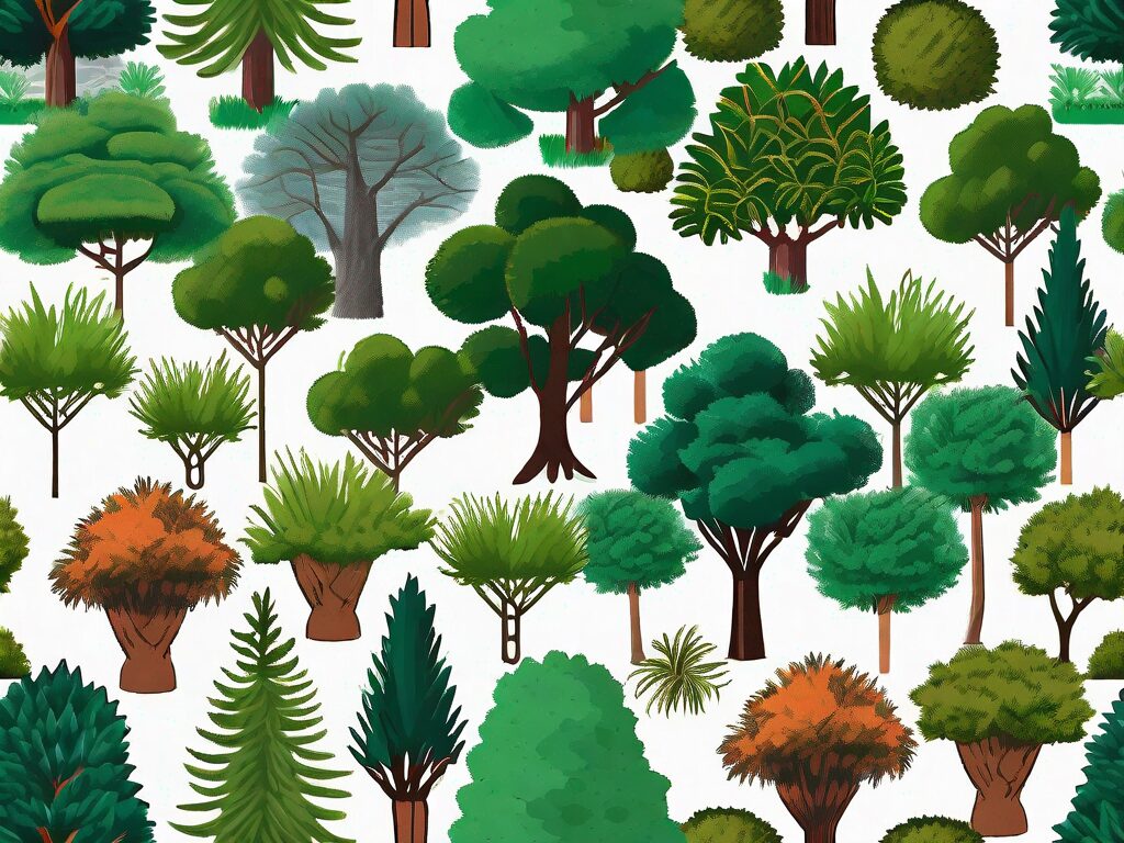 A variety of trees suitable for different climates