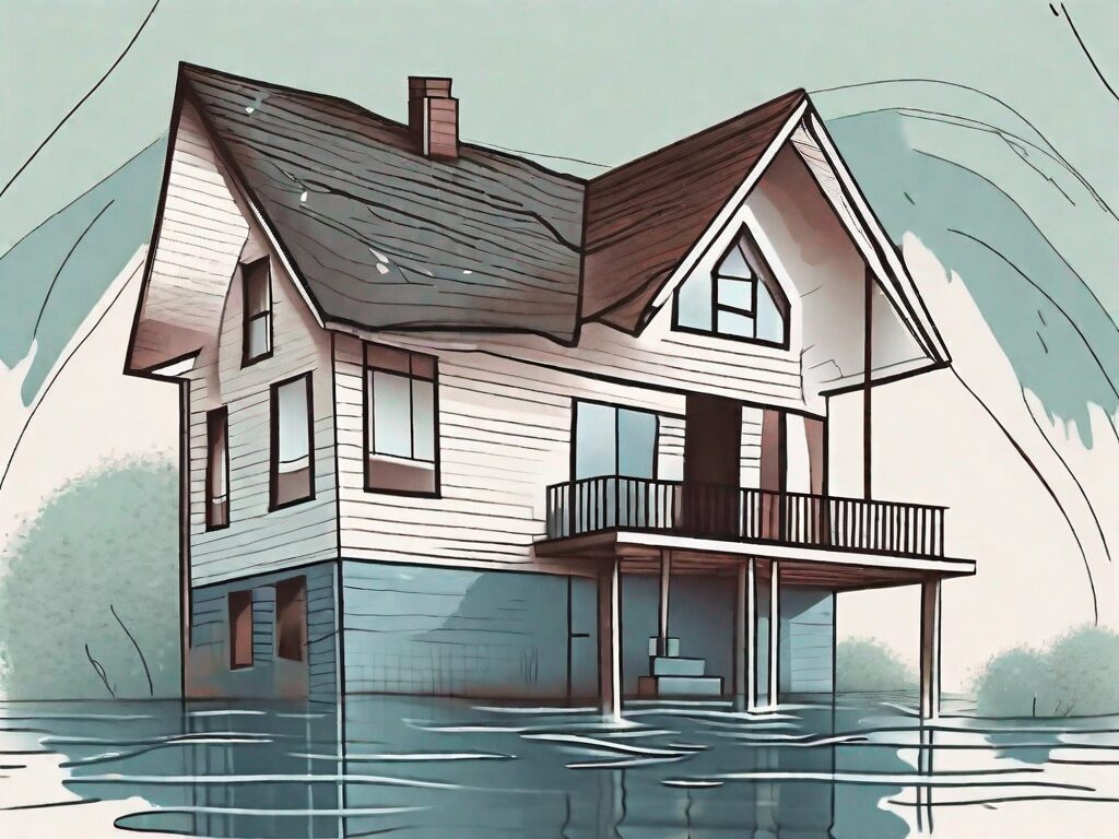 A house with visible signs of water damage