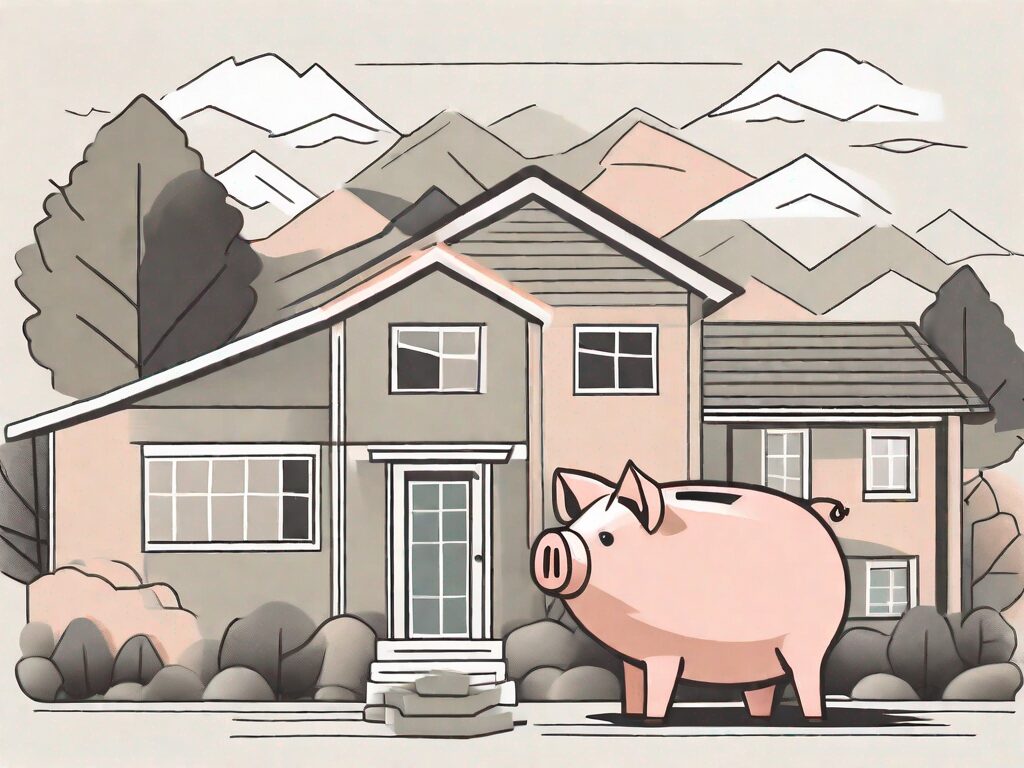 A house with various moving boxes