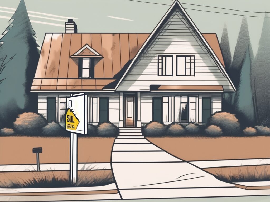 A house for sale with a 'sold' sign in the front yard