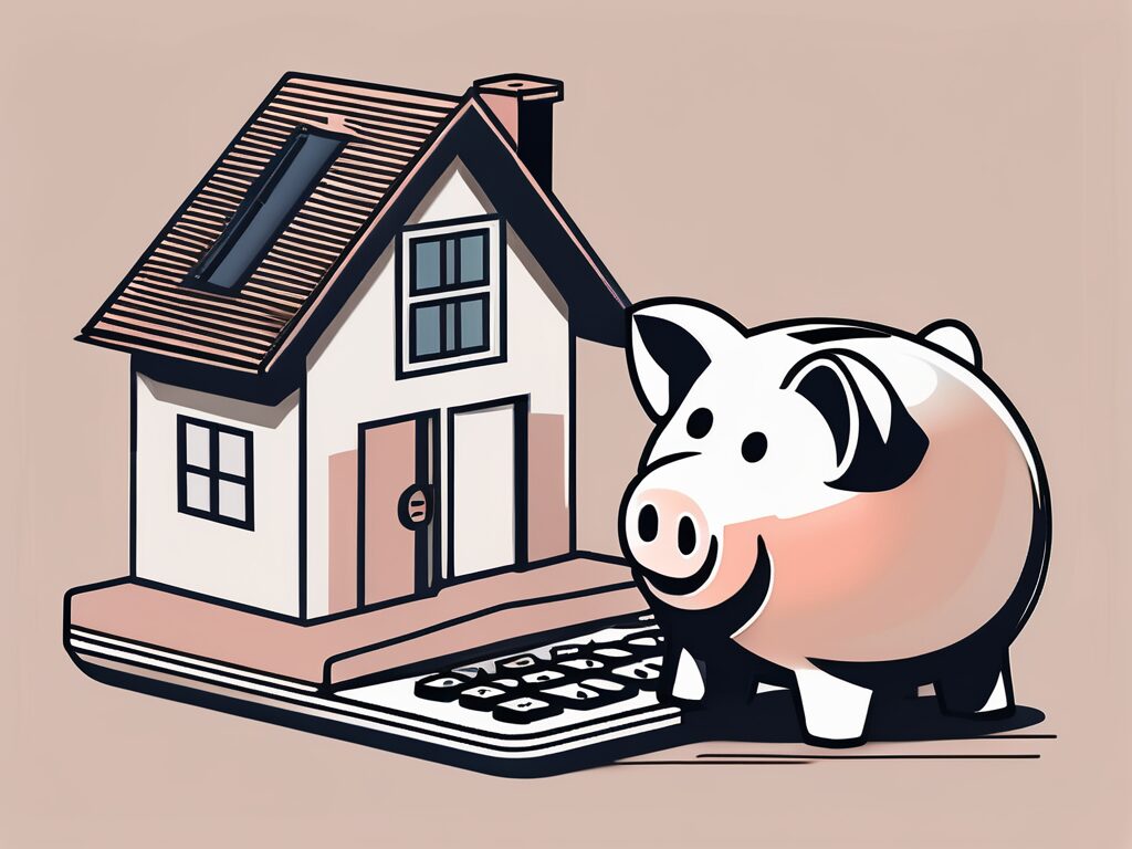 A house in el paso with a calculator and a piggy bank