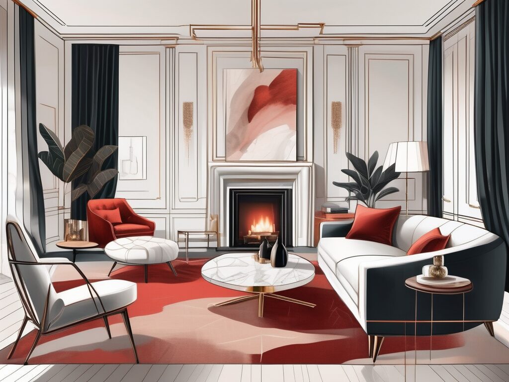 A luxurious and stylish living room