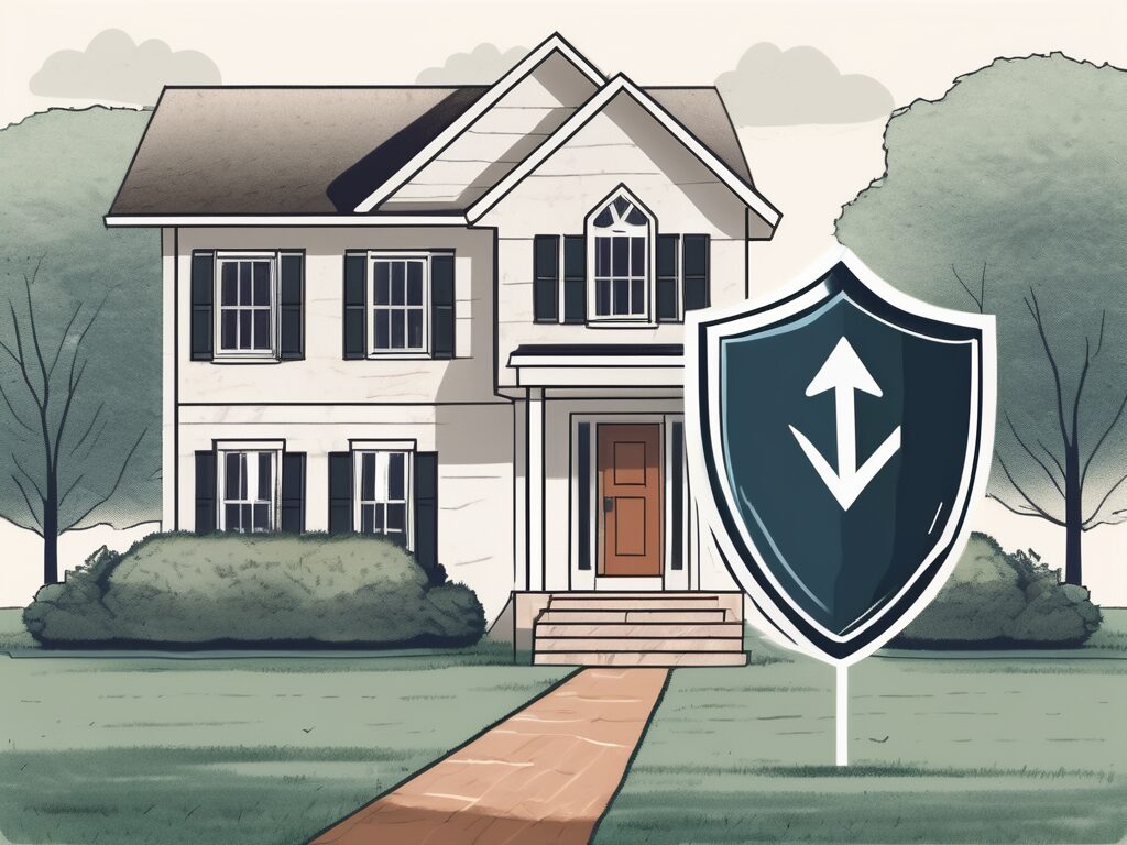 A house with a 'for sale' sign in the front yard