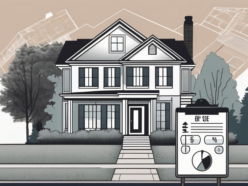 A traditional atlanta home with a for sale sign in the front yard