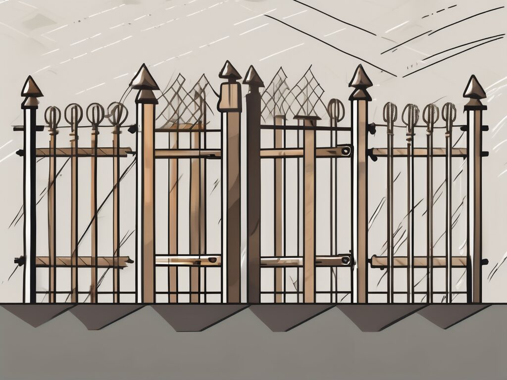 Various types of fences (like wooden