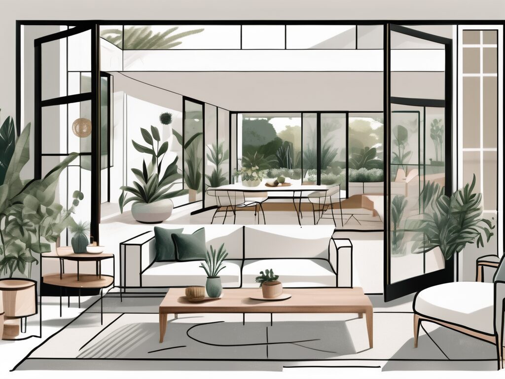 A harmoniously blended indoor and outdoor living space