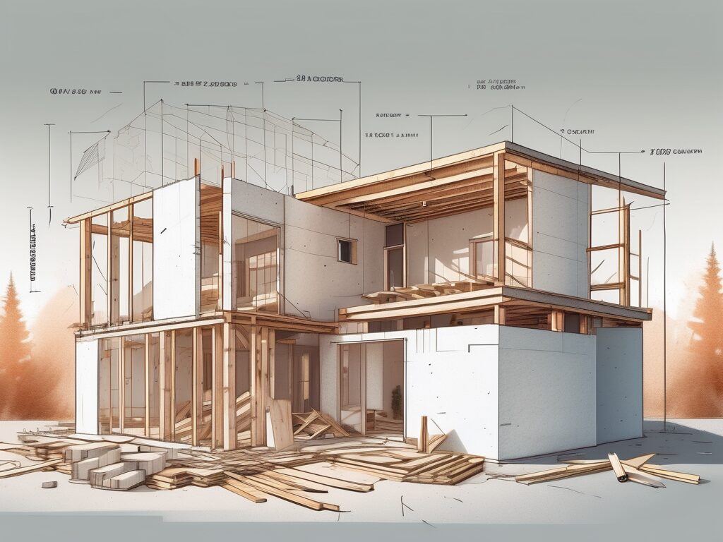 A 1500 square foot house under construction