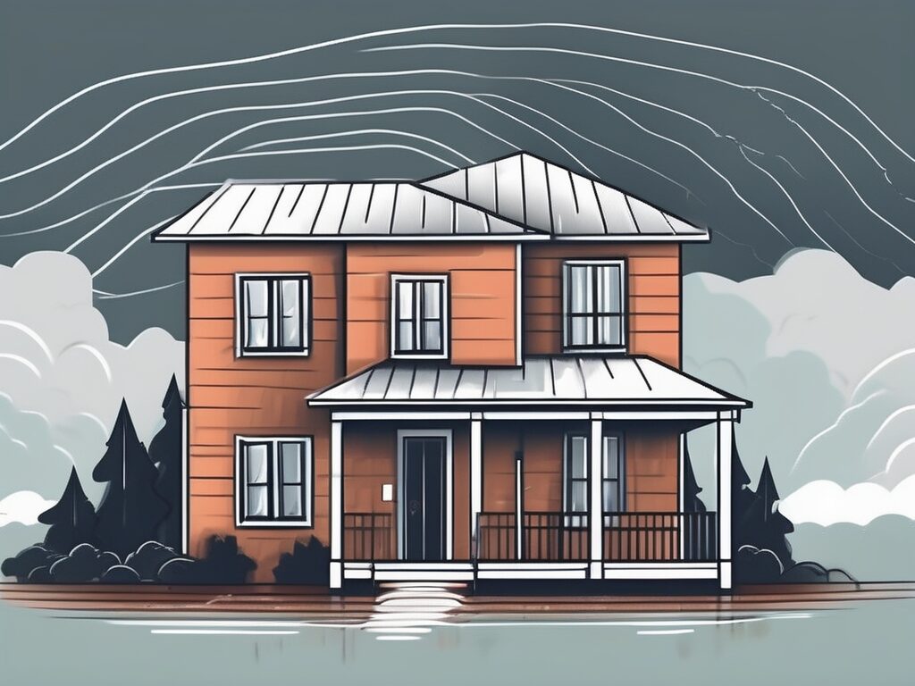 A house with a 'for sale' sign in front