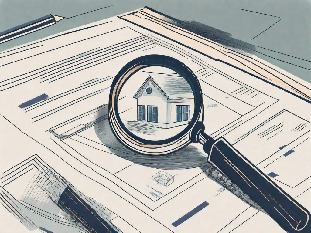 A house with a magnifying glass hovering over it