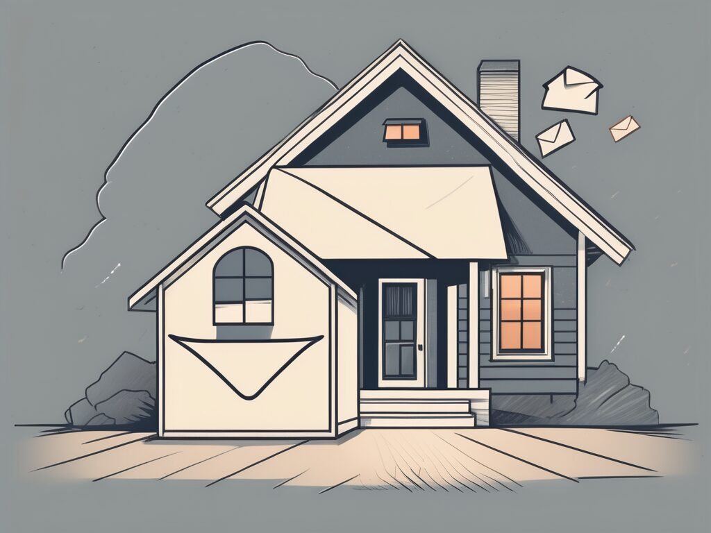 A house with a mailbox out front