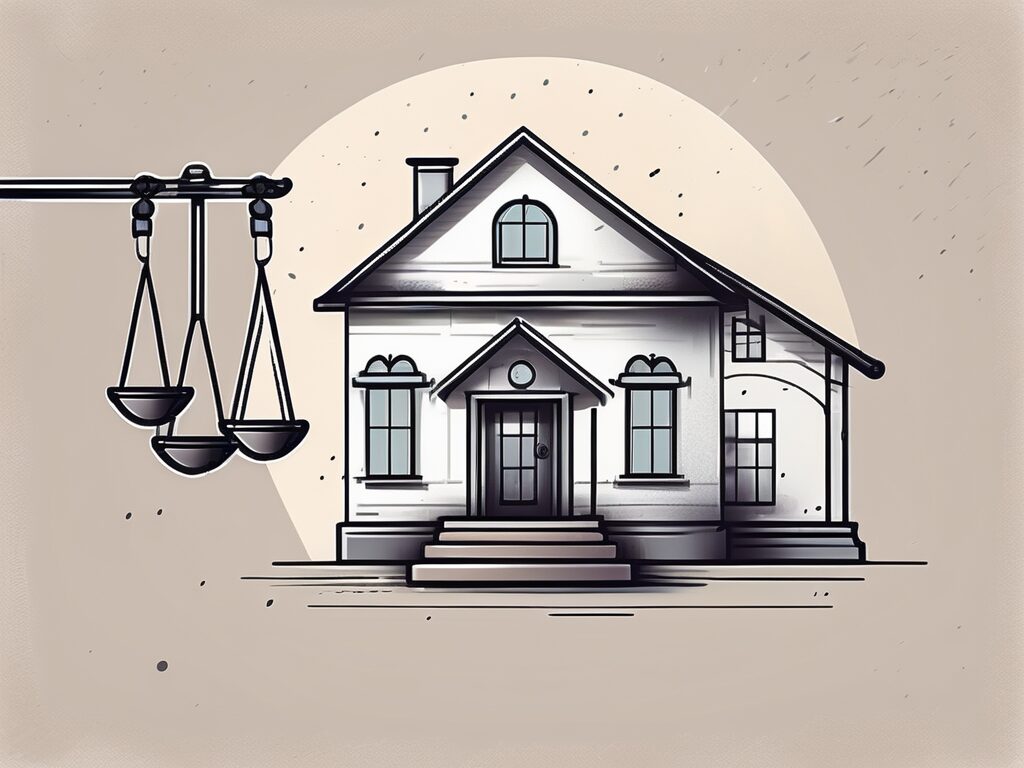 A charming house with a price tag hanging from its roof