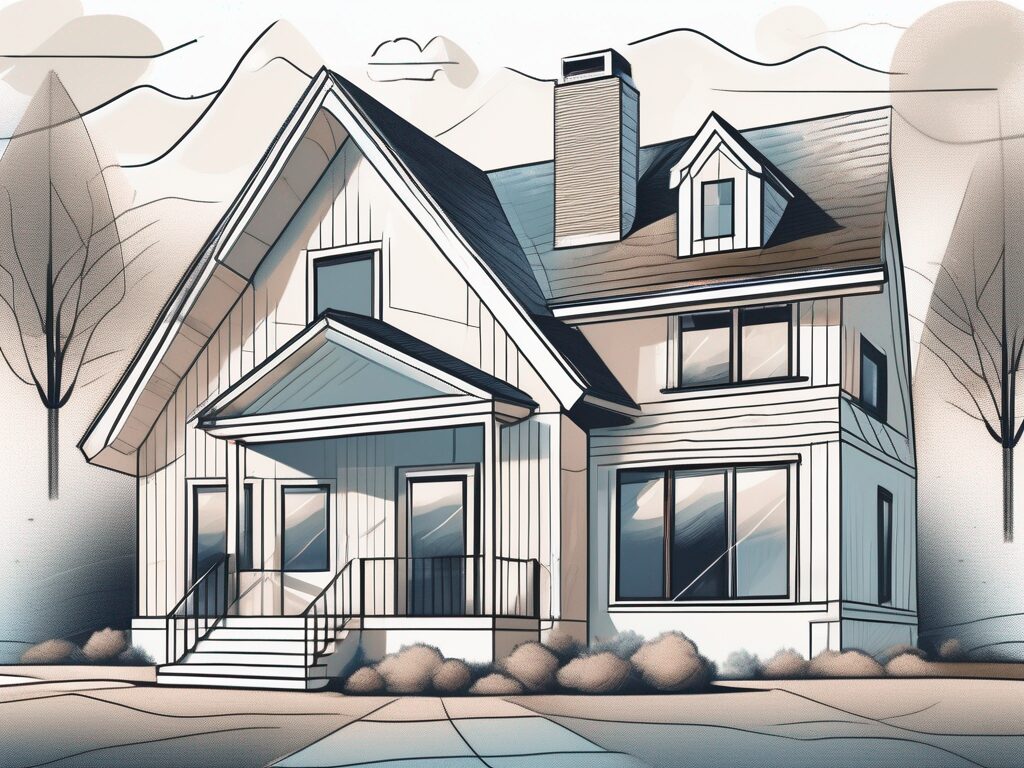 A house with a magnifying glass hovering over it