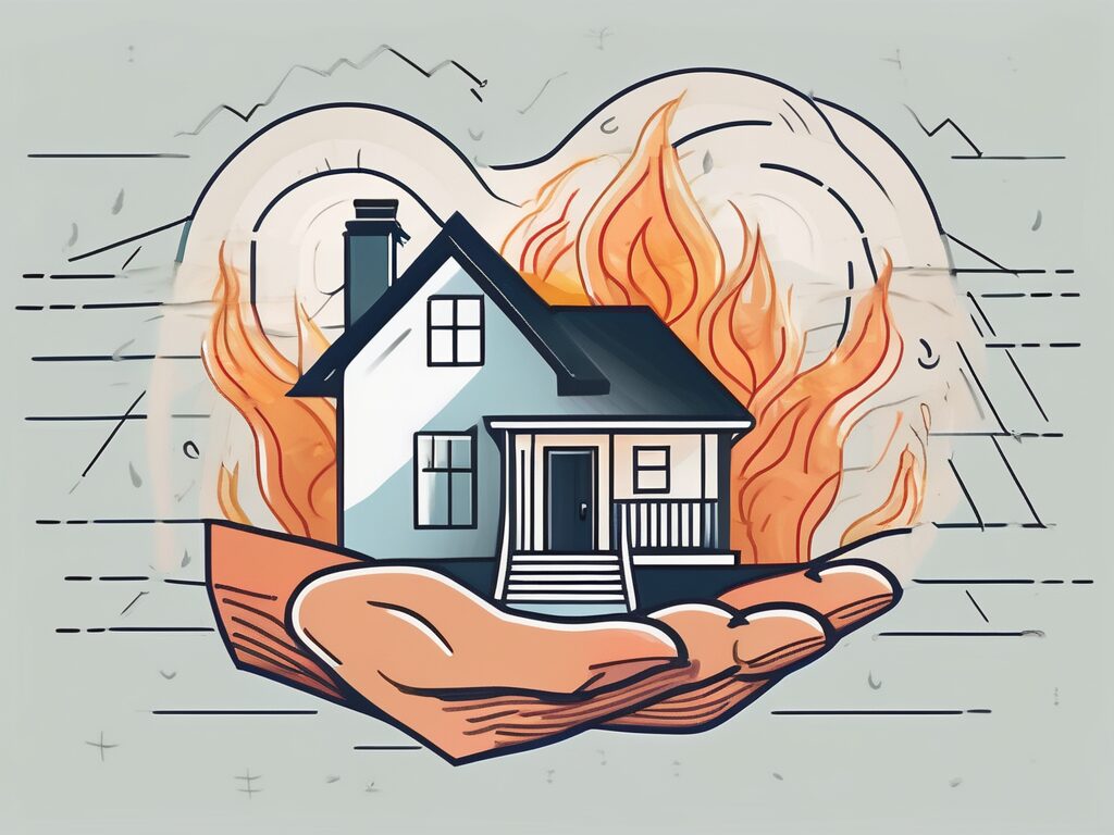 A house with a protective shield symbolizing homeowners insurance