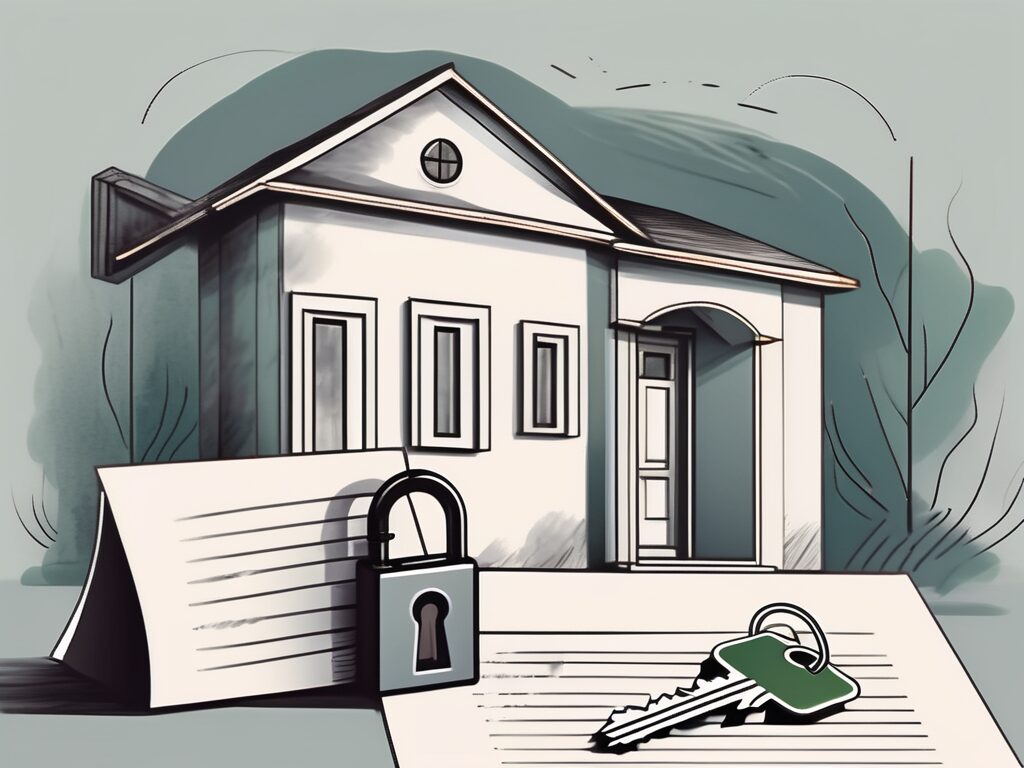 A house with a symbolic lock