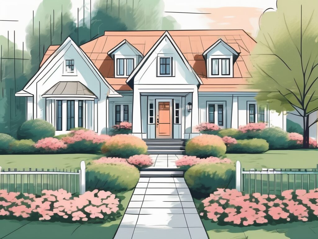 A charming house with a well-manicured lawn