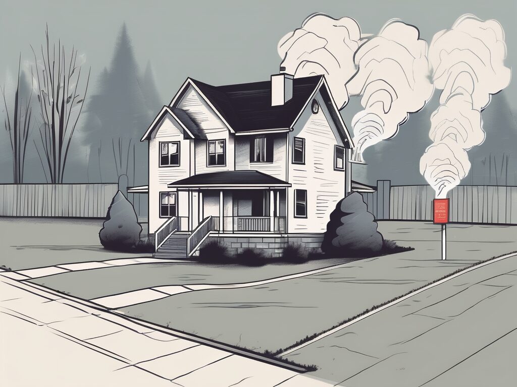 A house with visible smoke detectors in various rooms