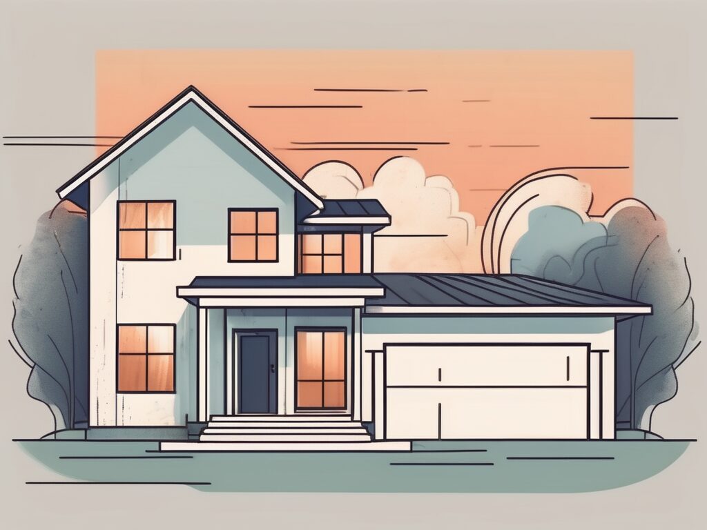 A house with a progress bar above it