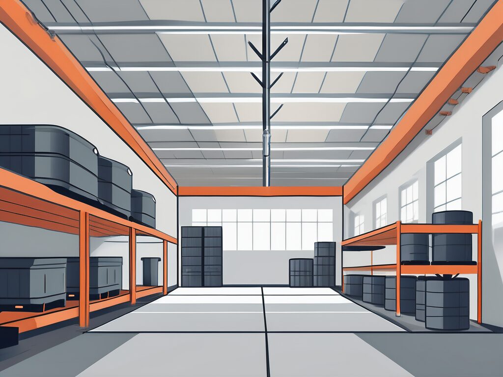 Cargo stored in a vast warehouse under a sturdy metal frame roof AI  Generated 29317671 Stock Photo at Vecteezy