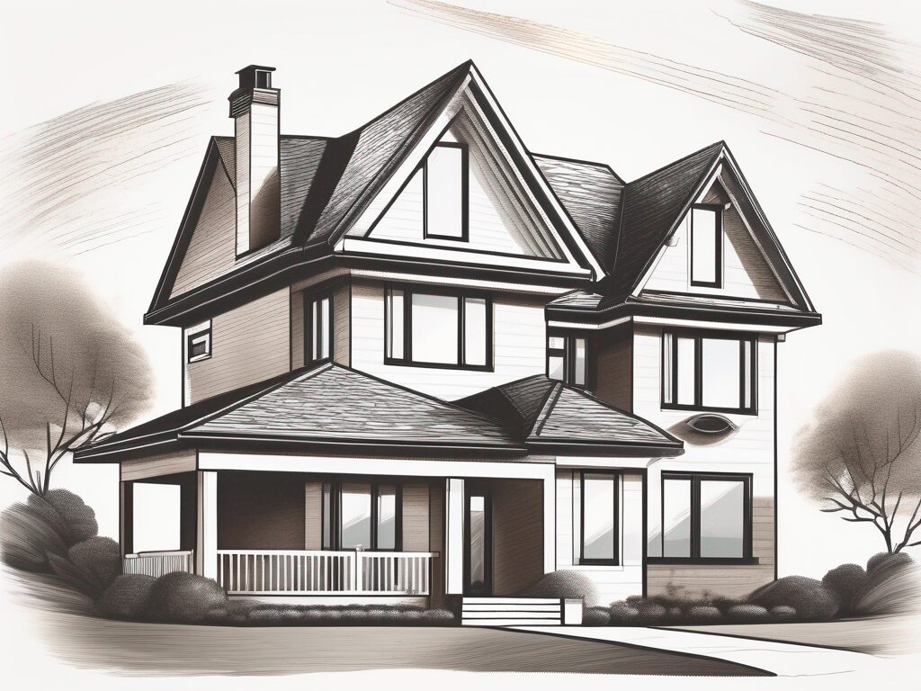 A house with a magnifying glass hovering over it