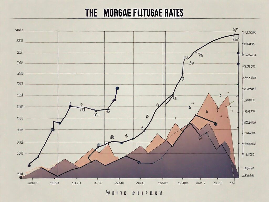 A timeline showing the fluctuation of mortgage rates over the past fifty years