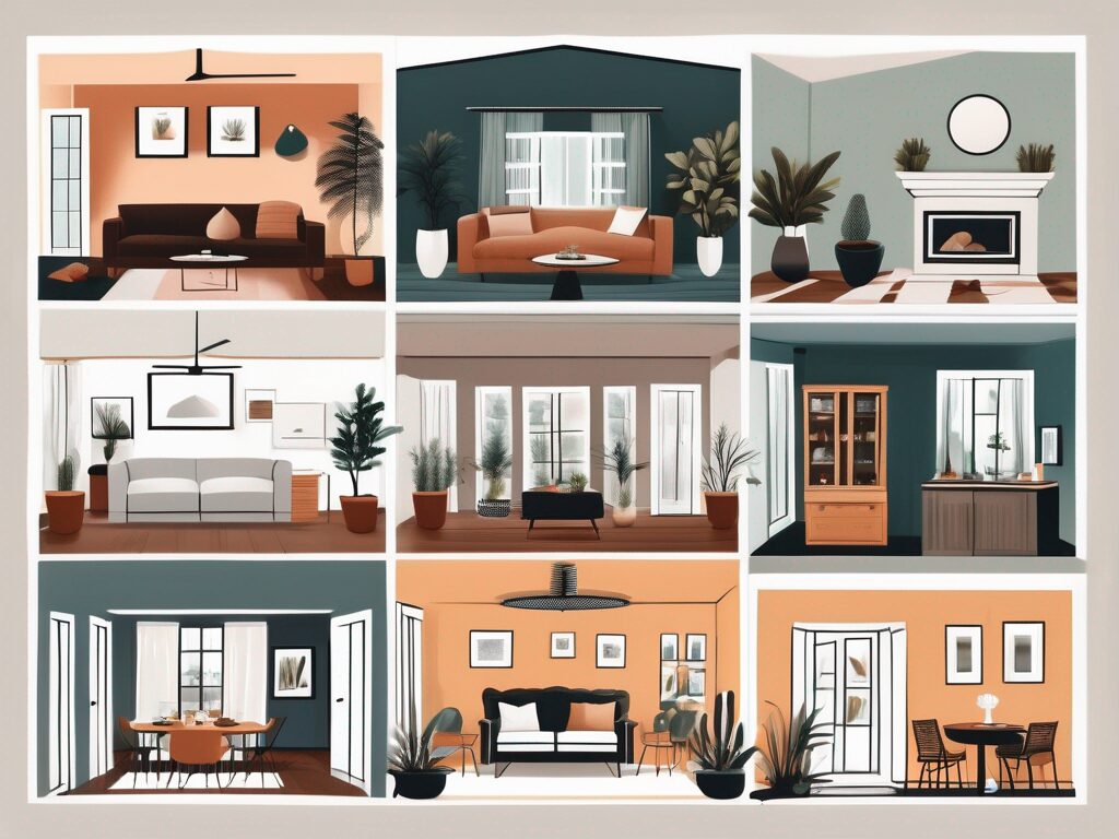 A house with various rooms visible