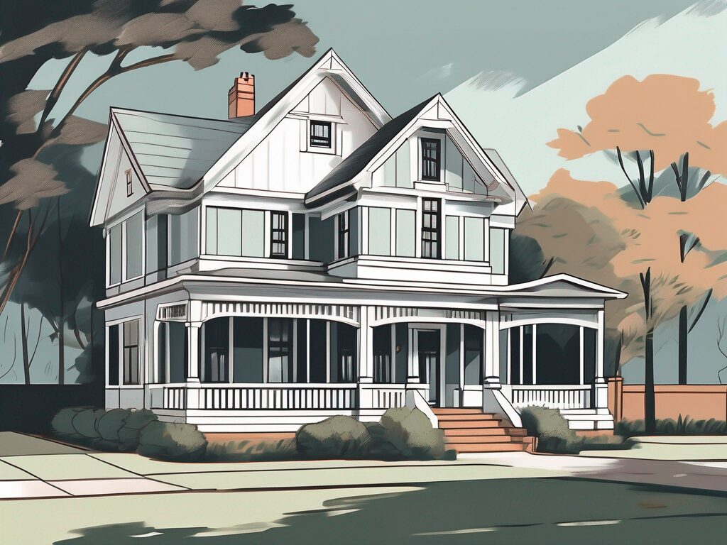 A charming historic home with noticeable restored features such as a fresh coat of paint