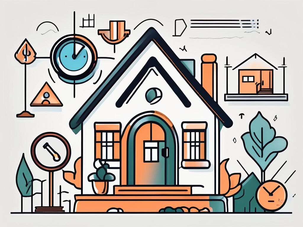 A cozy home with a price tag hanging off it