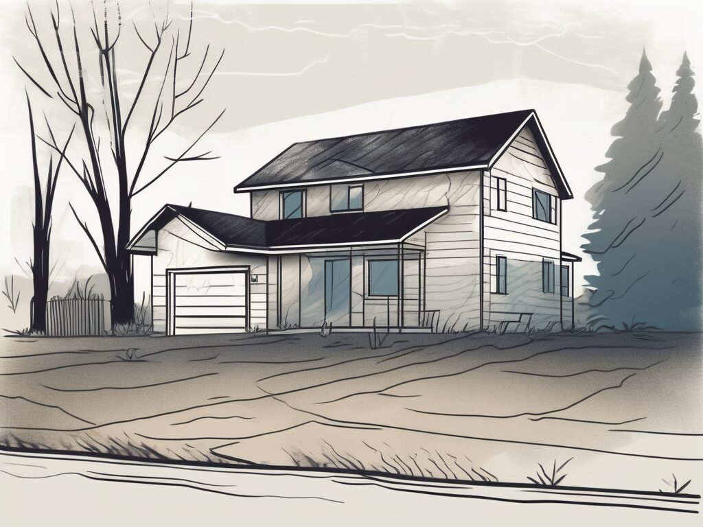 A house with visible crawl space underneath