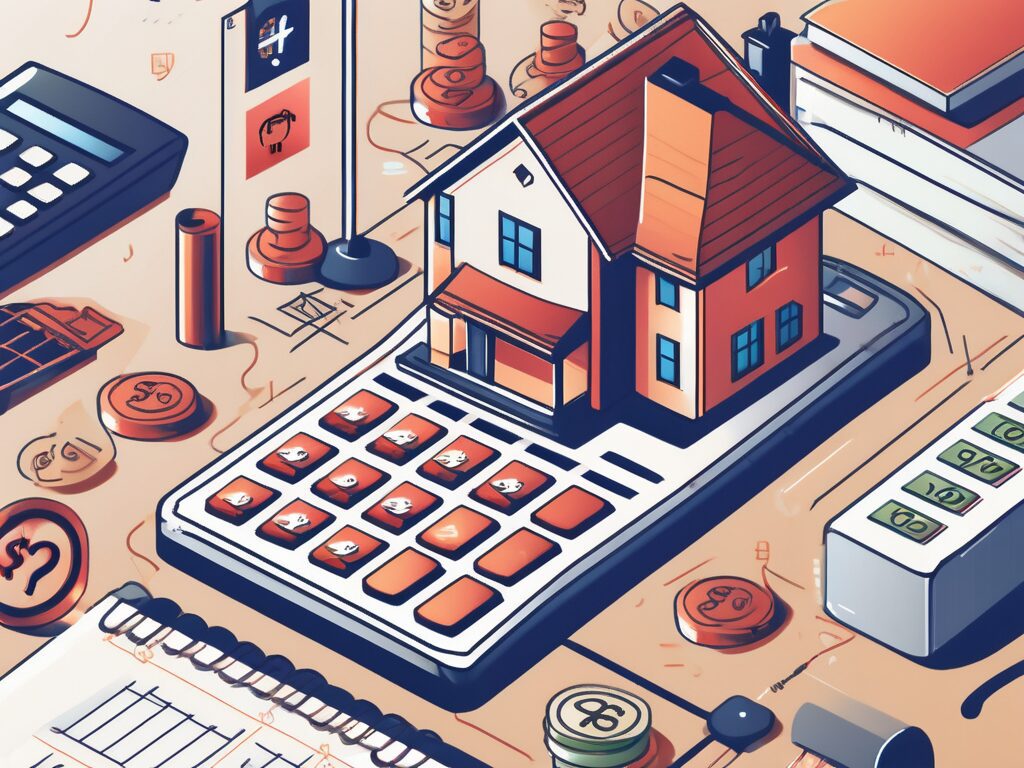 A house with a large price tag attached to it