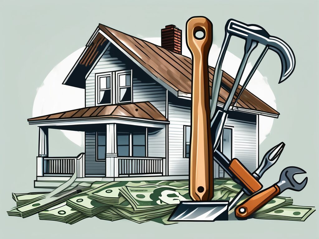 A classic michigan house with various tools like a hammer